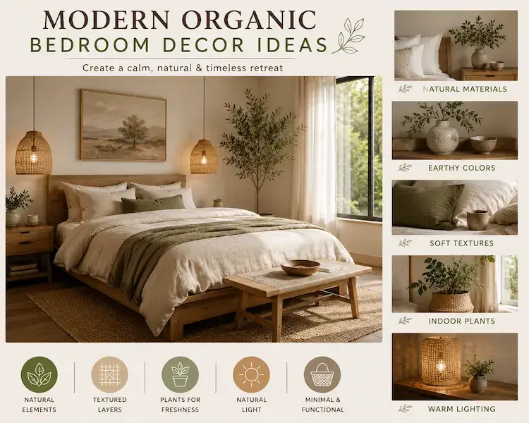 Modern Organic Bedroom Decor Ideas: Creating a Calm and Timeless Retreat